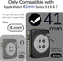 Miimall Compatible for Apple Watch Series 9 41mm Case with Built-in Glass Screen Protector, Hard PC Shockproof Anti-Scratch Waterproof Bumper Case...