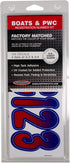 Hardline Products Series 200 Factory Matched 3-Inch Boat & PWC Registration Number Kit, Red/Purple - REPUG200...
