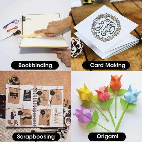 DEEDYGO 2 PCS 100% Real Bone Folder Scoring Folding Creasing Origami Paper Creaser Crafting Scrapbooking Tool for DIY Handmade Leather Burnishing,...