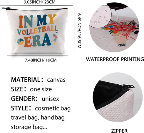 Volleyball Makeup Bag Volleyball Team Gift Sports Team Gift Volleyball Coach Player Gift Volleyball Cosmetic Bag Volleyball Mom Gifts (VOLLEYBALL ...