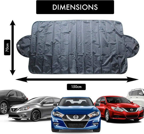 Car Windscreen Cover Reversible All Seasons Car Screen Cover Winter & Summer - Protects Windshield from Frost, Snow, Ice & UV Rays...
