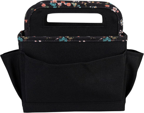 Everything Mary Craft Caddy, Black & Floral - Art Storage for Supplies & Crafts - Supply Organizers Tote for School Classroom, Office, and Home - ...