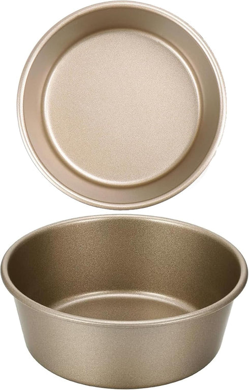 Mini Pie Pan Tart Tins Cupcake Pan 4 Inch Air Fryer Hamburger Bun Mold Mini Cake Pans for Baking-2SETS...