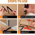 Multi-Function Scribing Tool, Construction Aluminum Alloy Scribe Tool with Deep Hole Pencil for DIY Woodworking, Compass Contour Gauge, Floor Corn...