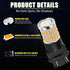 iBrightstar 3157 LED Bulb Amber, 3157a LED Turn Signal Bulbs Super Bright for Rear Front Blinker Lights and Turn Signal Lights, 2 Pack...