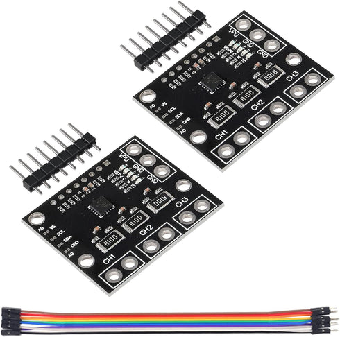 DIANN 2pcs I2C INA3221 Triple-Channel Shunt Current Voltage Monitor Sensor Re INA219 Module with Cable (Black)...
