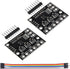 DIANN 2pcs I2C INA3221 Triple-Channel Shunt Current Voltage Monitor Sensor Re INA219 Module with Cable (Black)...