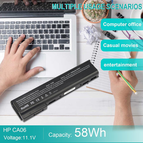 Fancy Buying New CA06 CA06XL Laptop Battery for HP ProBook 350 640 645 650 655 G0 G1 G2, fits Hp Spare 718677-141 718677-421 718678-421 718755-001...