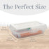 Snap-N-Store Plastic Supply Box (Pack of 8) - Convenient Storage Solution (8.9" x 5.6" x 2.5"), Clear...