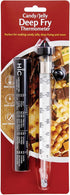 HIC Kitchen Roasting Deep Fry Candy Jelly Thermometer, Easy-Read Glass Tube with Protective Sheath and Temperature Guide...