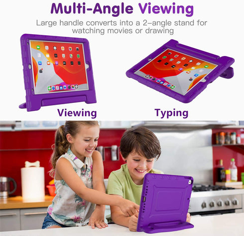 MAISON iPad 9th/8th/7th Generation, 2021/2020/2019 iPad 10.2 Case for Kids - Shockproof Protective Handle Bumper Stand Cover with Built-in Screen ...