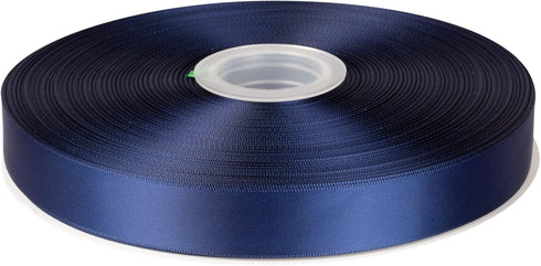 7/8" X 100 Yards Double Faced Satin Ribbon Navy Polyester Ribbon for Gift Wrapping Wedding Decoration Floral Arrangement Crafts...