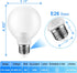 8 Pack Bathroom Light Bulbs, 60 watt Equivalent, E26 Medium Base, Daylight 5000K, G25 LED Globe Light Bulbs for Bathroom Vanity, 120V Round Light ...