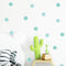 ROFARSO 120 Decals 2.2'' Cyan Polka Dots Wall Decals Stickers DIY Removable Peel & Stick Wall Art Decorations Home Decor for Nursery Bedroom Livin...