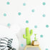 ROFARSO 120 Decals 2.2'' Cyan Polka Dots Wall Decals Stickers DIY Removable Peel & Stick Wall Art Decorations Home Decor for Nursery Bedroom Livin...