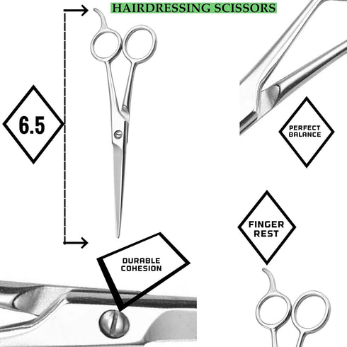 UM Supplies Scissors 6.5 | Premium Barber Shears For Hair Cutting | Multiple Purpose Cutting Scissors | Haircut Scissors For Salon I Women | Mens ...