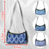 Faux Leather Mini Denim Printed Hobo Purse, Jean Pattern Casual Bag for Women, Lightweight Retro Shoulder Handbag...