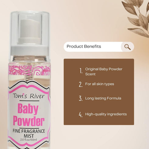 Infinix Baby Powder Scent Fragrance Mist for Women and Men - 2 oz, Clear...