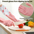 3pcs Dishwashing Cleaning Gloves, Waterproof Reusable Kitchen Long Gloves, Latex-Free Household Gloves for Laundry, Cleaning, Working, Gardening...