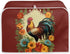 Chicken Sunflower Toaster Cover 2 Slice Wide Slot Small Appliance Covers Machine Washable Kitchen Decor Accessories Toaster Oven Cover Retro Roost...