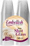Embellish Crystal Clear Hard Plastic 1oz Clear Shot Glass Pack Of 50...