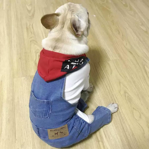 1 Piece of Dog Denim Shirts Puppy Jean Jacket Sling Jumpsuit Costumes Pet Jean Overalls Dog Pants Outfits for Small Puppy Cat Pets (Blue, Small)...