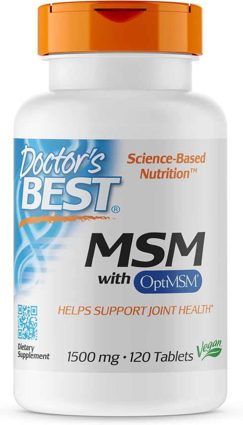 Doctor's Best MSM, 1500 mg, 120 Tablets...
