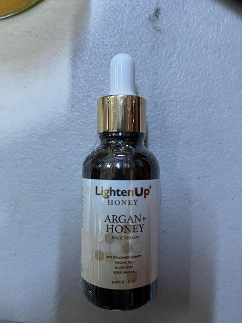 LightenUp Honey, Skin Brightening Serum – 1 fl oz / 30ml – Anti Aging Serum, Formulated to Fade Dark Spots, Skincare Serum – with Agran Oil, Aloe ...