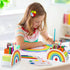 Funrous Wooden Rainbow Pencil Holder Pen Holder Teacher Appreciation Gifts from Students Pencil Organizer Brushes Makeup Brush Crayon School Teach...