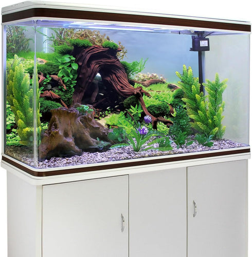 AWERT 36x24 inches Wood Aquarium Seaweed Aquarium Background River Bed & Lake Fish Tank Background Seagrass Aquarium Vinyl Background...
