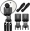 Universal Pot Lid Holder, 2 Pack Self Adhesive Pot Lid Organizer, Along with Three Hooks at The Bottom and 2 Pack Command Cord Bundlers for Kitche...