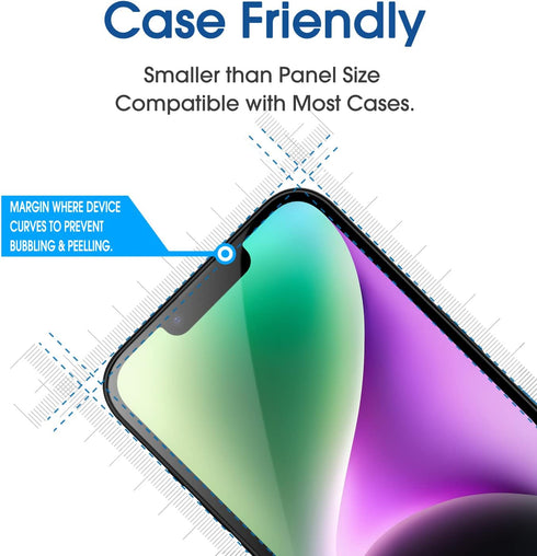 amFilm Glass Screen Protector Compatible with iPhone 13 pro 6.1 inch, iPhone 13 6.1 inch, iPhone 14 6.1 inch, with Easy Installation Tray - Case F...