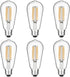 Vintage LED Edison Bulbs 6W, Equivalent 60W Incandescent, Warm White 2700K, ST58 Antique LED Filament Bulbs with 90+ CRI, E26 Medium Base,Dimmable...