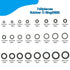 740pcs Rubber O Ring Assortment Kits 24 Sizes Sealing Gasket Washer Made of Nitrile Rubber NBR for Automotive Repair, Plumbing and Faucet, Air or ...