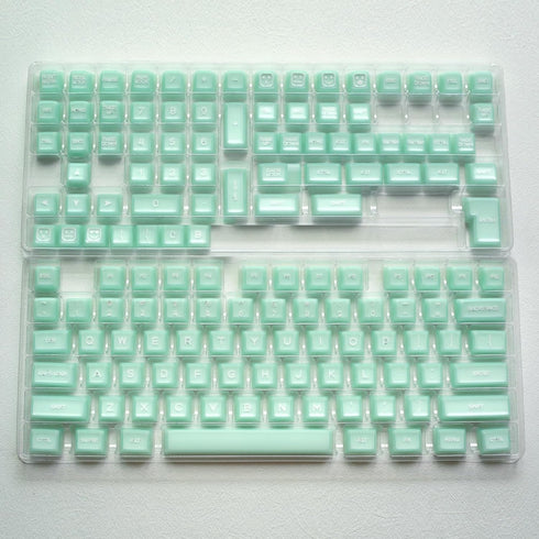 Keycap Set- Jade 142 Keys RSA Profile Shine Through Keycaps PBT Keycaps Double Shot Custom Keycaps for Mechanical Keyboard...