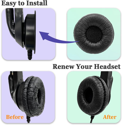 Plantronics Headset Ear Cushions, Earpads Replacement 50mm Ear Pad Covers for Plantronics Blackwire 3220 3210 3320 C320 HW251N HW261N HW510 HW520 ...