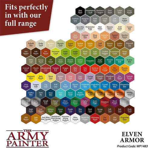 The Army Painter Elven Armour Warpaint - Acrylic Non-Toxic Heavily Pigmented Water Based Paint for Tabletop Roleplaying, Boardgames, and Wargames ...