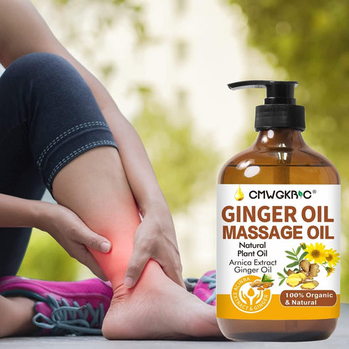 Ginger Oil,Ginger Massage Oil for Lymphatic Drainage,Natural Body Oil for Skin,Arnica Oil,Sore Muslce Massage Oil,Spa Ginger Oil-Warming and Relax...