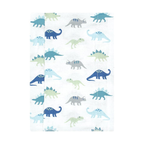 Hudson Baby Unisex Baby Cotton Flannel Burp Cloths, Soft Teal Dino, One Size...