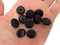 PEPPERLONELY 10PC Black Satin Bridal Buttons with Shank, 12.5mm (1/2 Inch)...