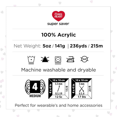 Red Heart Super Saver Yarn, 3 Pack, Monet 3 Count...