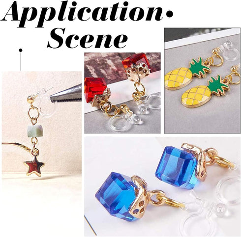 UNICRAFTALE about 30pcs 3 Styles Clip-on Earring Component 304 Stainless Steel Findings Golden & Stainless Steel Color Clip-on Earring with Loop f...
