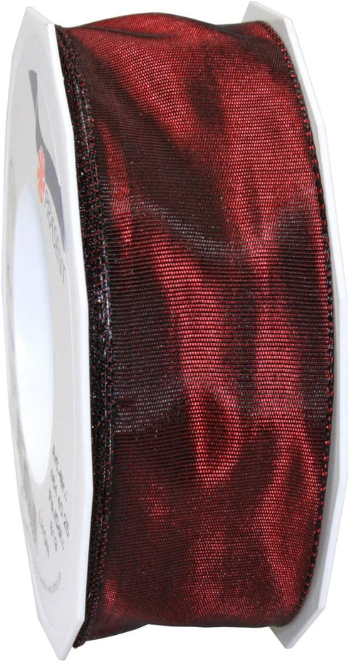 Morex Ribbon French Wired Lyon Fabric Ribbon, 1-1/2-Inch by 27-Yard, Burgundy (46440/25-619)...