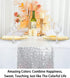 ShinyBeauty Tassel Silver Sequin Dresser Scarves or Table Runner, 12x72 Inch Elegant Wedding Event Decoration...