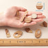 FASHEWELRY 20Pcs Resin Wooden Earring Pendants 10 Styles Gold Teardrop Rectangle Rhombus Flat Round Geometry Vintage Resin Wood Statement for Jewe...
