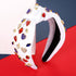 MOLOCH American Flag Headband 4th of July Headband Red White Blue USA Stars Knotted Headband for Women Rhinestone Crystal Patriotic Hairband Party...
