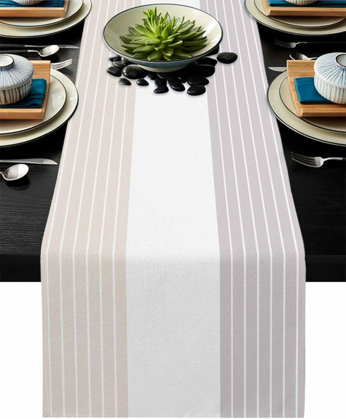 Geometric Table Runner Dresser Scarf 18x72inch Linen Burlap Table Runners Non-Slip Heat Resistant Cloth Placemat Home Decor for Wedding Banquet De...
