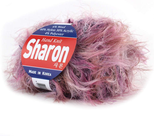 Sharon Soft Feather Fur Yarn 6 Skeins Total 10.5 oz (300g) (Light Violet Mix)......