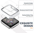 Charlam Waterproof Case Compatible with Apple Watch 41mm iWatch SE Series 8 7 with Built-in Tempered Film Screen Protector, Full Coverage Hard PC ...