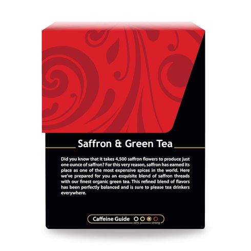 Buddha Teas - Saffron & Green Tea - For Health & Wellbeing - Wild Crafted Tea - With Antioxidants & Minerals - Clean Ingredients - Caffeinated - O...